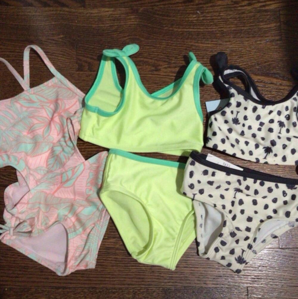Bundle Lot Of Girls 12 Month Swimsuits New